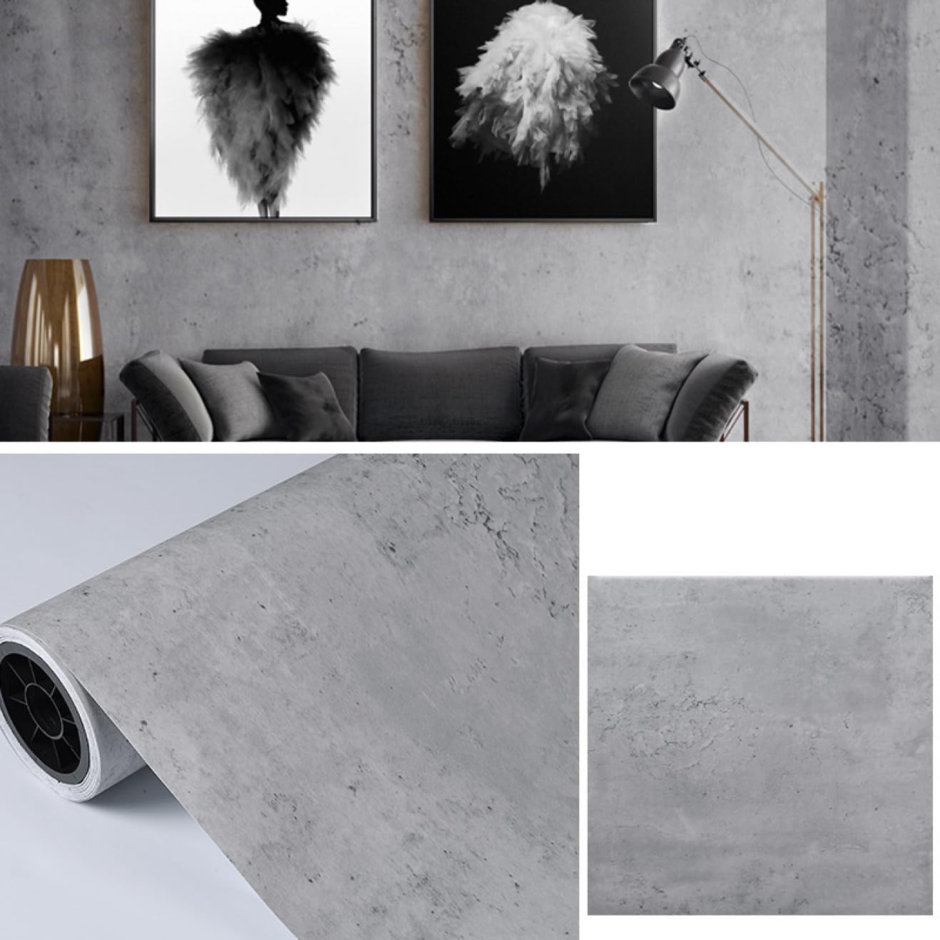 壁紙 シール サンプル コンクリート C02○HWP-21657 リメイクシート / 格安通販 DIY 壁紙 床材 内装材 かべがみ道場 公式 [CUNW] 壁紙シール 防水 リメイクシート 厚手 コンクリート調 のり付き 耐摩耗性 防汚 貼ってはがせる 柄2 壁紙 おしゃれ