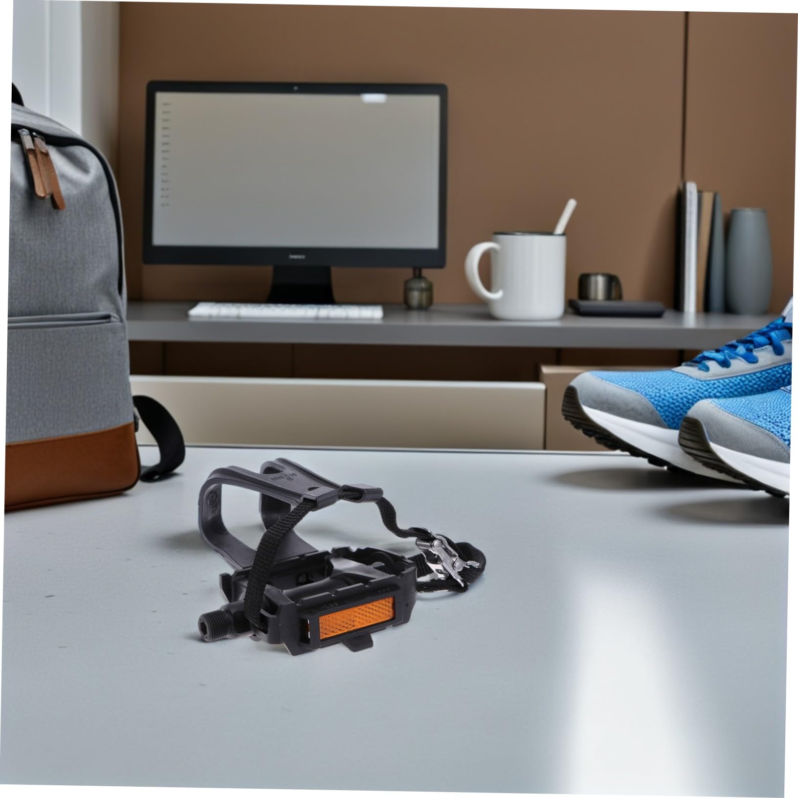 Correas para Pedales de Bicicleta, 2 Pares de Nylon Negro