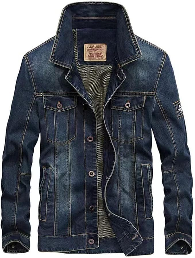 Giacca Casual di Jeans da Uomo Primavera e Autunno