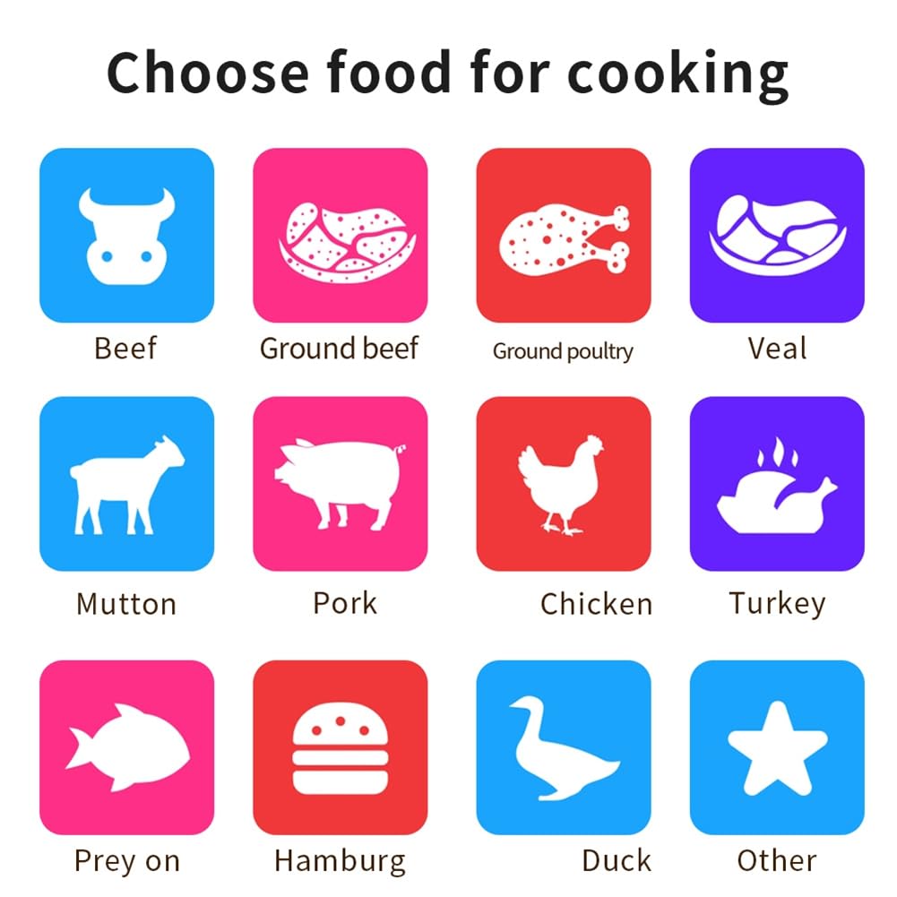 Termómetro inalámbrico para carne, inteligente, digital, Bluetooth, para barbacoa, control móvil, comprobador de temperatura de alimentos