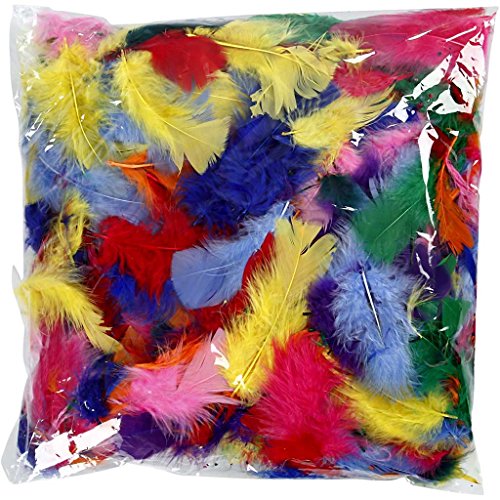Feathers, size 7-8 cm, asstd colours, 50g, Multicolor - Image 2