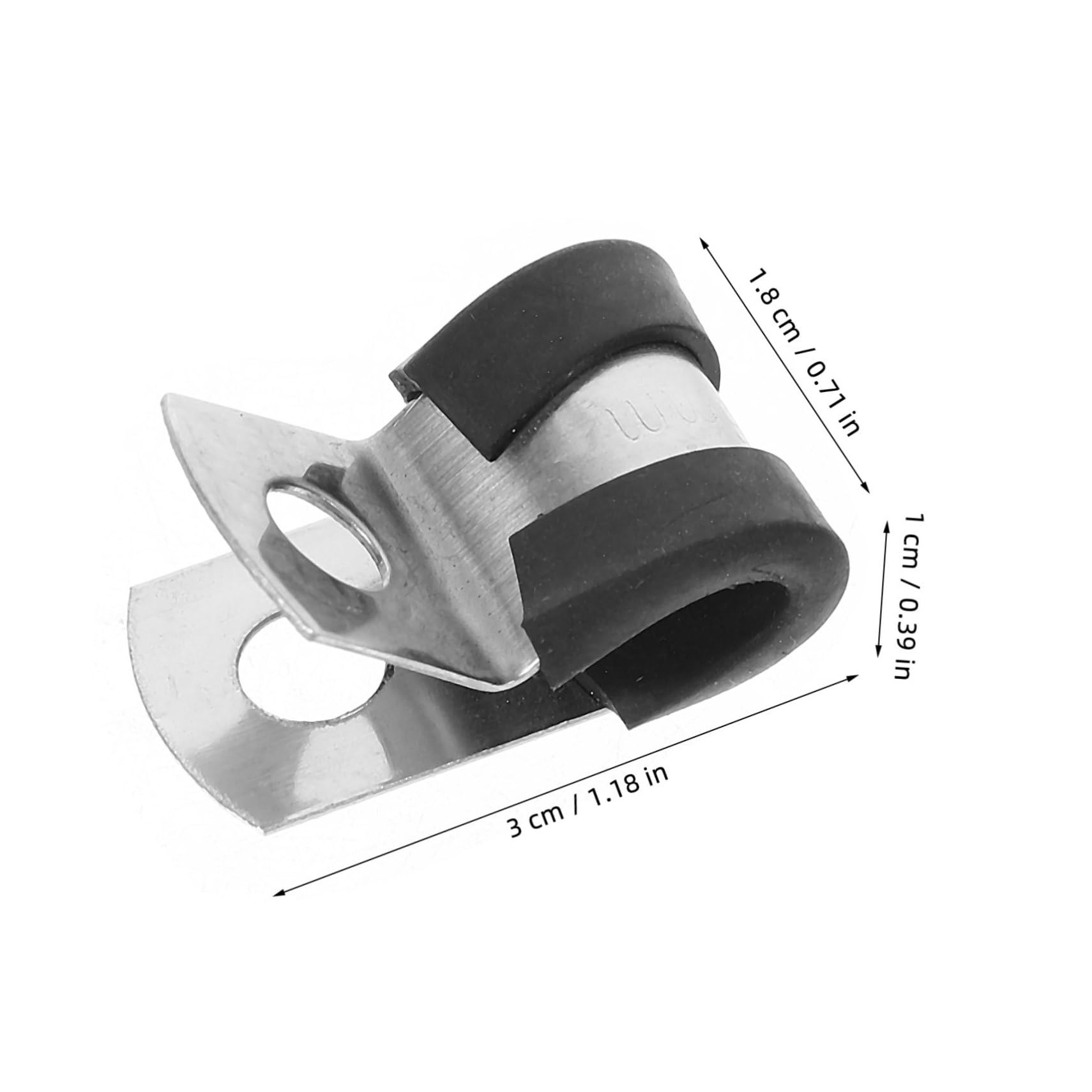 Cabilock Pcs Small Clamp Stainless Steel Hose Clamp Rubber for Wire and Cable Fastening Needs