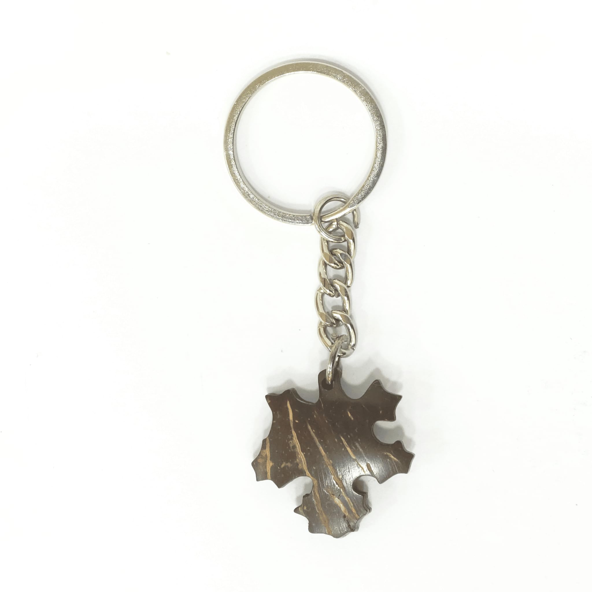 Coconut Shell Keychain – Handcrafted Leaf Wooden Key Ring | Eco-Friendly Handmade Natural Keychain | Lightweight Key Holder for Car, Bike & House Keys | Rustic Gift for Men & Women-image-45