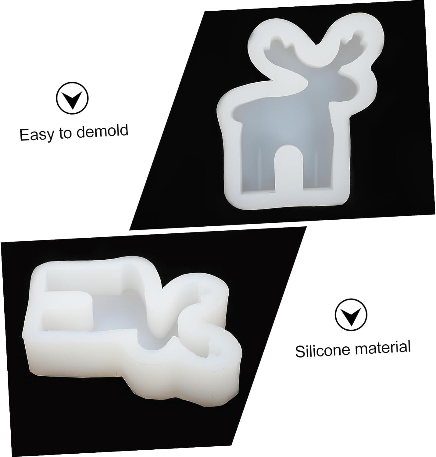 Weihnachts-Elch Silikonform Für Kerzen & DIY – 3D Gießform Aus Flexiblem Silikon | Ideal Für Duftkerzen, Seifen, Harz | Wiederverwendbar
