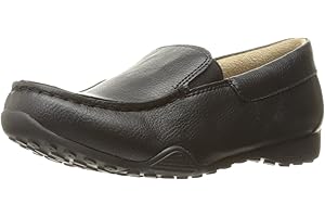 Youth Slip-On Loafer Shoes: Classic Leather-Like Loafers with Memory Foam for Boys
