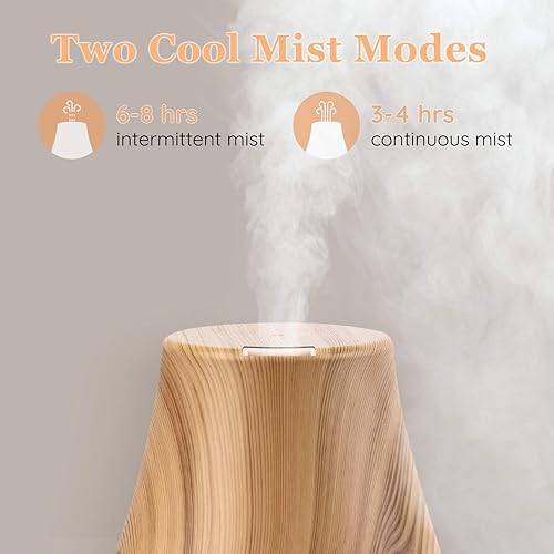 Miniatura 6 de Difusor de aceite esencial de aromaterapia para habitación humidificador de aire de 3.4 fl oz, aroma de aroma, difusores de niebla fría, luz