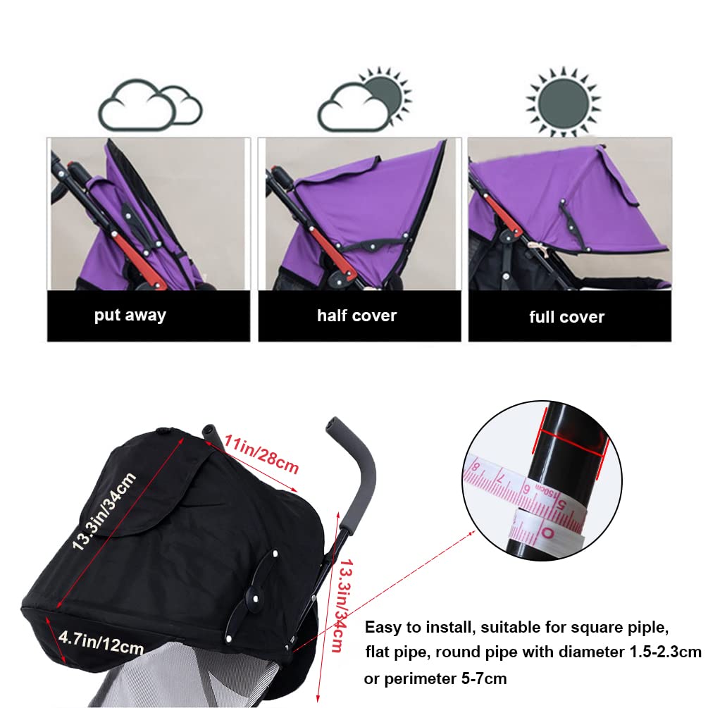 Universal Stroller Sun Shade Cover Stroller Canopy Awning For Pushchair Pram Baby