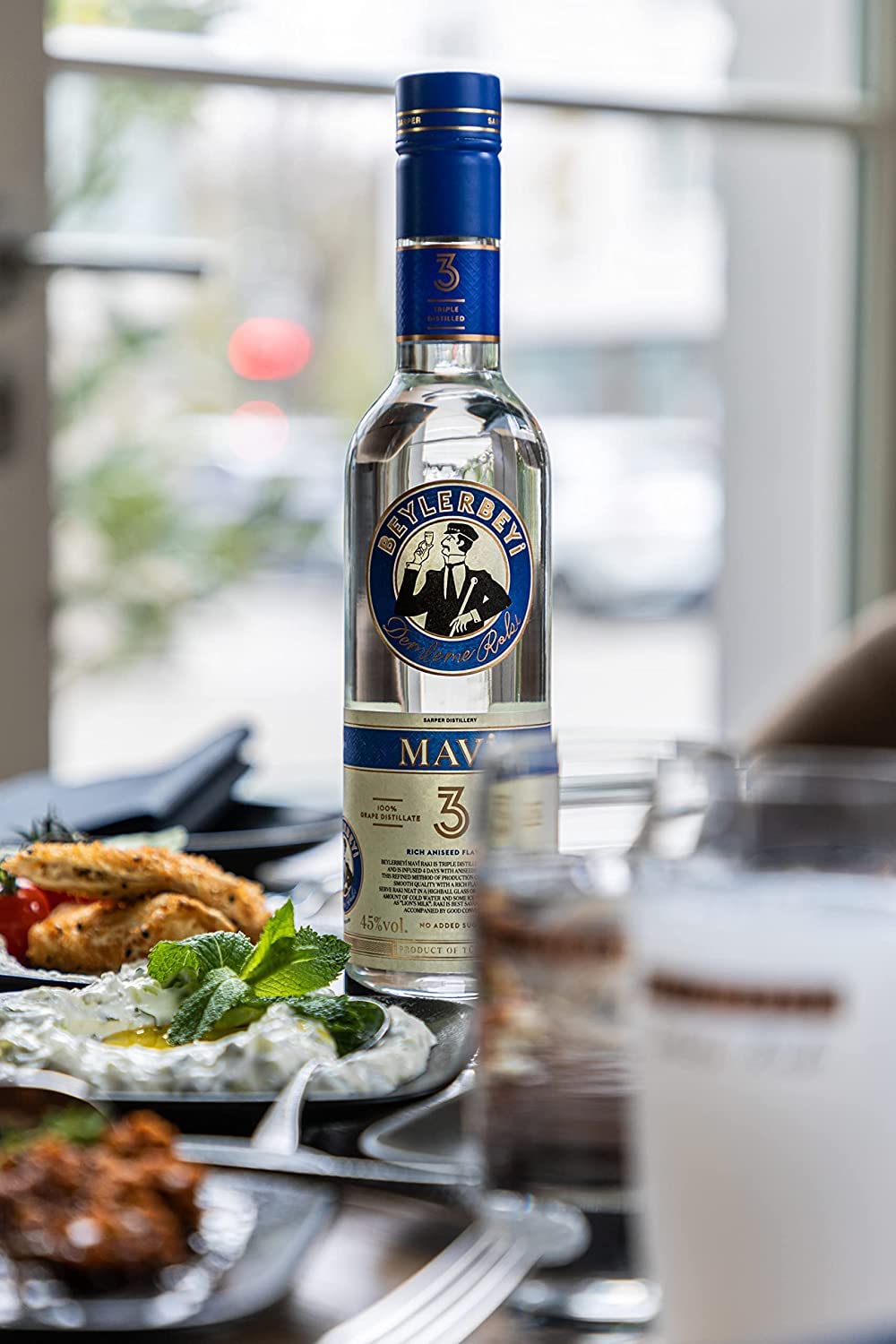 Beylerbeyi - Set Raki Göbek 70cl + Mavi 35cl | Brandy Turco Aromatizado con Anís - 100% Uvas Frescas - Sin Azúcares Añadidos | Triple Destilación - 45%