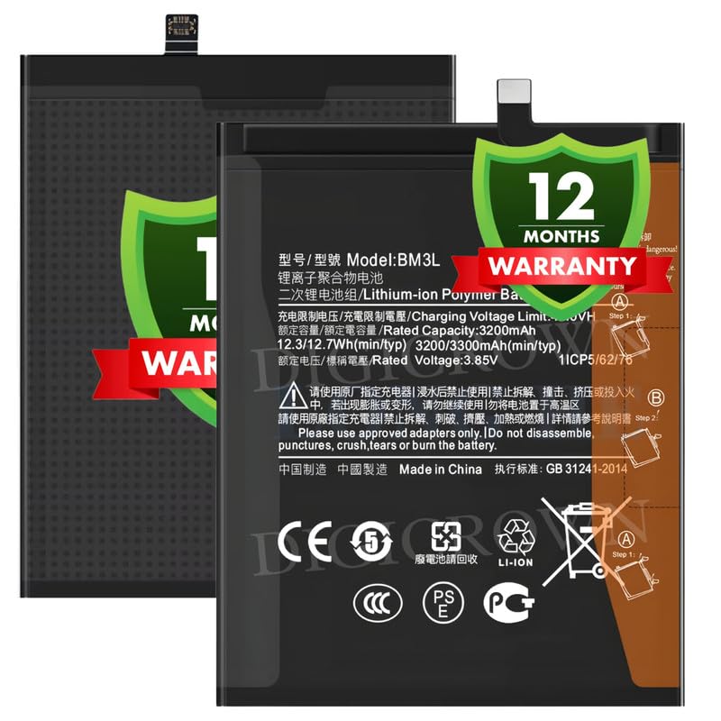 Image of Original BM3L Battery Compatible for Xiaomi Mi 9 (M1902F1G) - (3300mAh) - 1 Year Warranty DF7