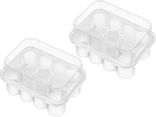 2-Pack Peptide Case for Fridge, 3 mL Vial Holder for Refrigerator, Compact Peptide Storage Case for Small Vials, Fridge Vial Organizer for Shelves, Drawers & Daily Access