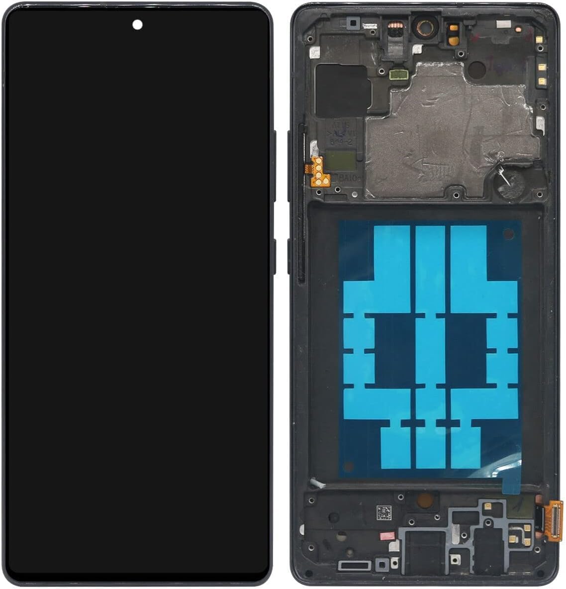 OLED Screen for Samsung Galaxy A71 4G Screen Replacement for Samsung A715 LCD Screen SM-A715F,SM-A715W,SM-A715X Touch Display Digitizer Assembly Repair Parts（Black with Figerprint Function）