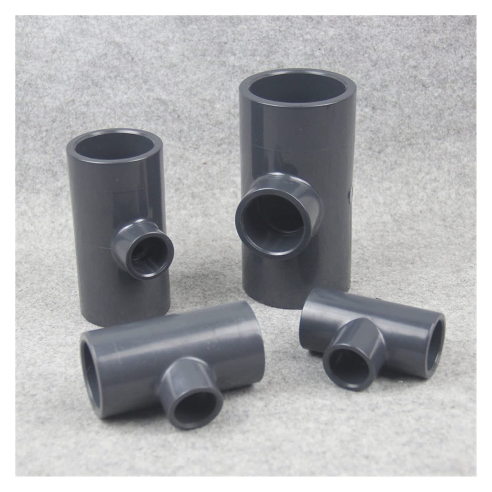 HMTE Accesorios de tubería de Agua de plástico UPVC en T de Diferentes diámetros de PVC 1 Pieza (Color : 1 Pcs, Thread Specification : ID 40 X ID25mm) (1 Pcs ID 50 X ID40mm)