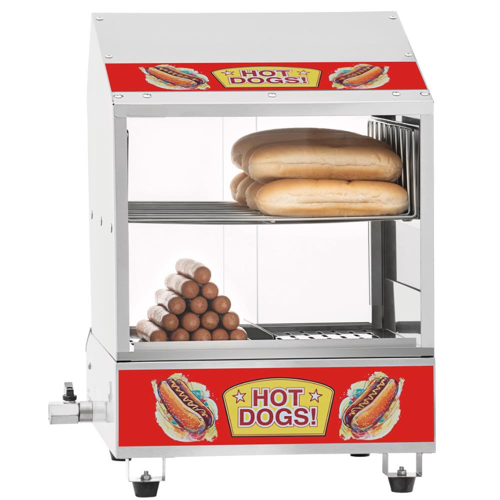 MBH - Cuiseur à vapeur professionnel pour hot-dogs. Machine à hot-dogs idéale pour la restauration et les food trucks.
