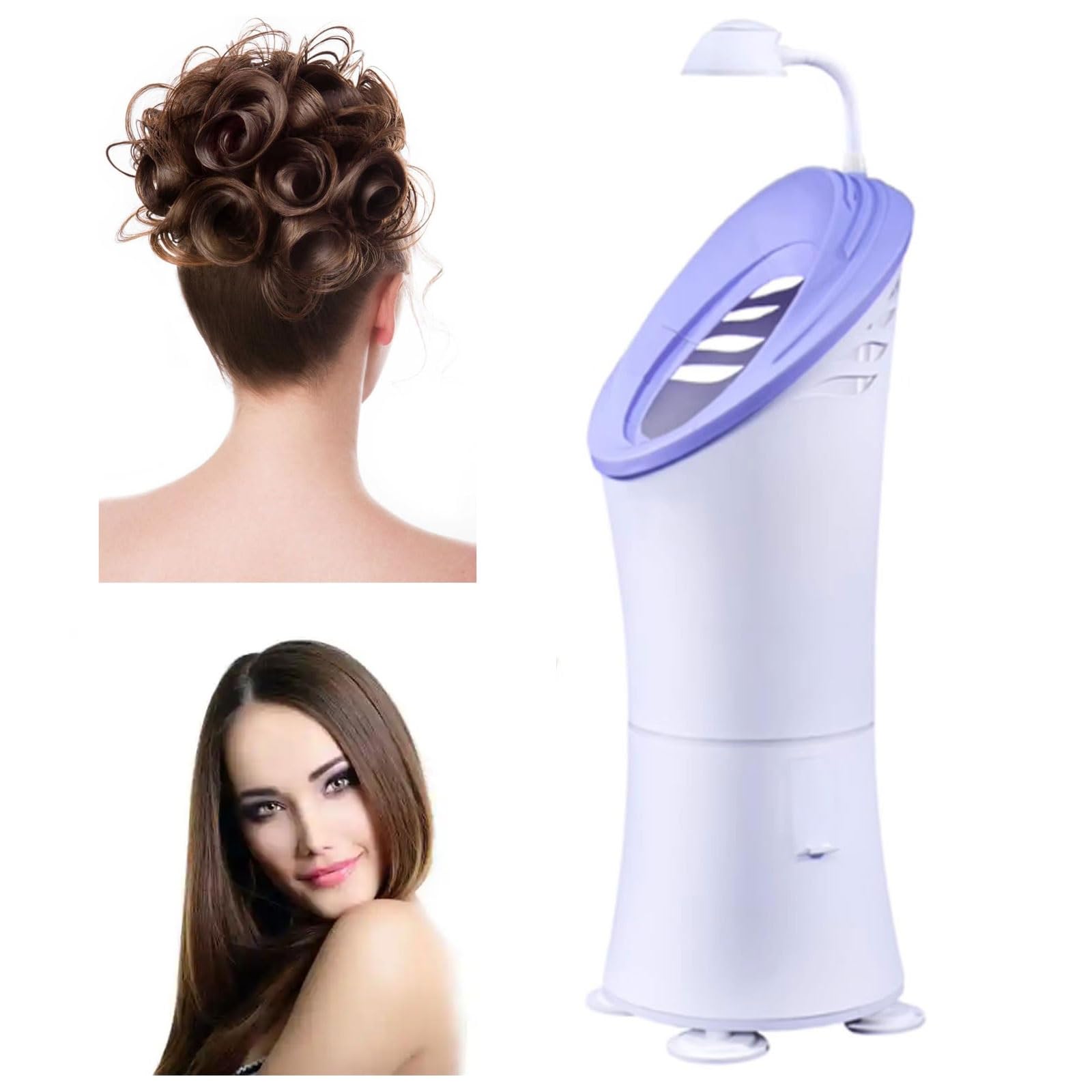 Horizontal Hair Dryer 1400W Adjustable Floor Stand Hairdryer with Lounge Chair 360 Hair Drying Hair Care Facial Moisturizing