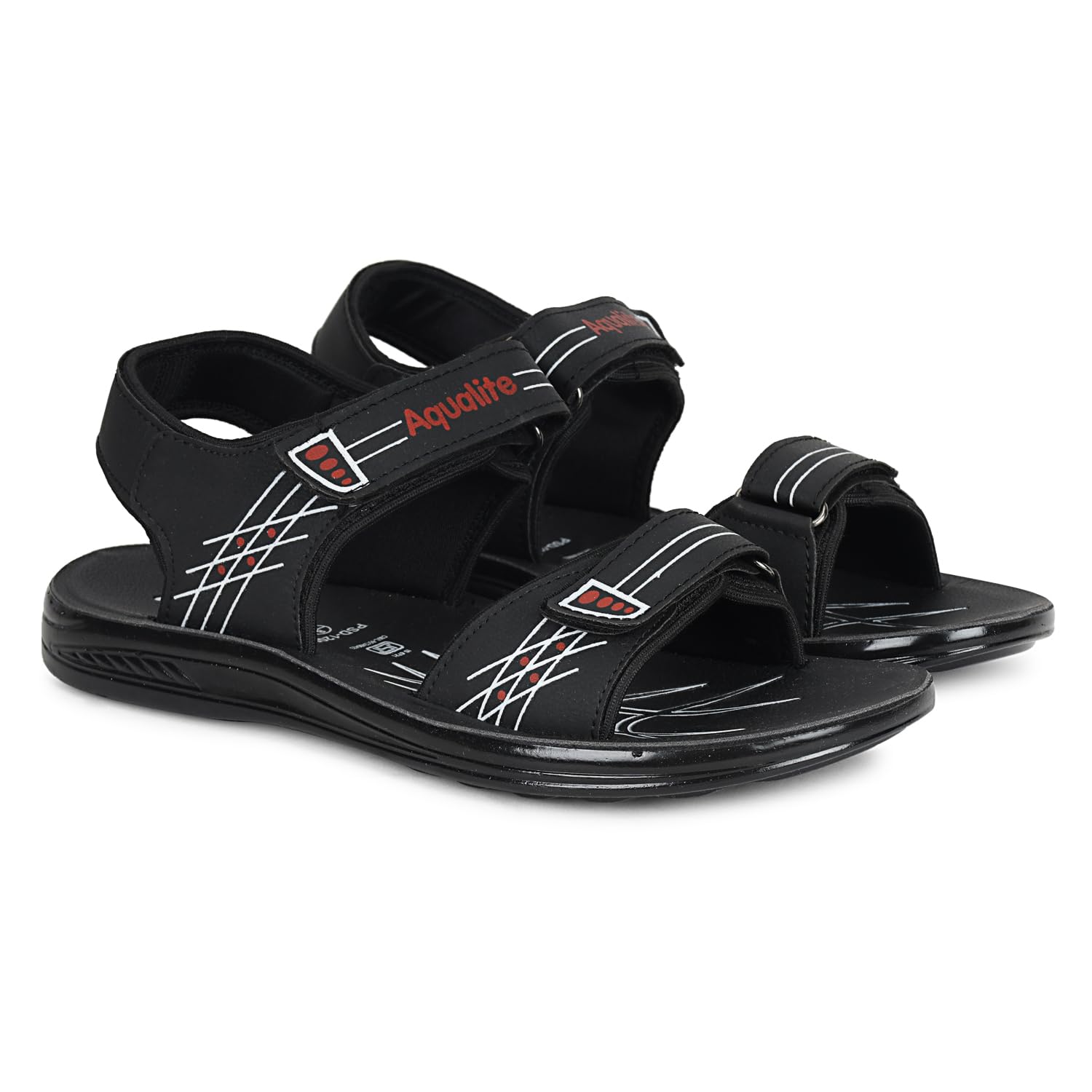 aqualite Sandals for Men with Resin Upper, PU Sole, Adjustable Velcro Closure, Flat Comfortable Slippers for Man | Stylish Sandals for Men Casual Daily Footwear Size 6-10-picture-12