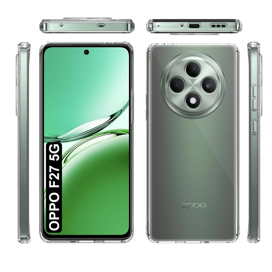 Image of Soft Rubber Back Cover Compatible Model for Oppo CPH2637 /Oppo F27 5G - Transparent