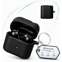 Silicone Case for CMF Clip Pro Earbuds, Soft Shockproof Protective Cover with Metal Key Ring, Anti-Scratch & Dustproof, Black