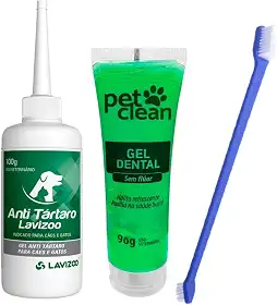 Removedor De Tártaro 100g Gel P/Cães E Gatos Pasta E Escova