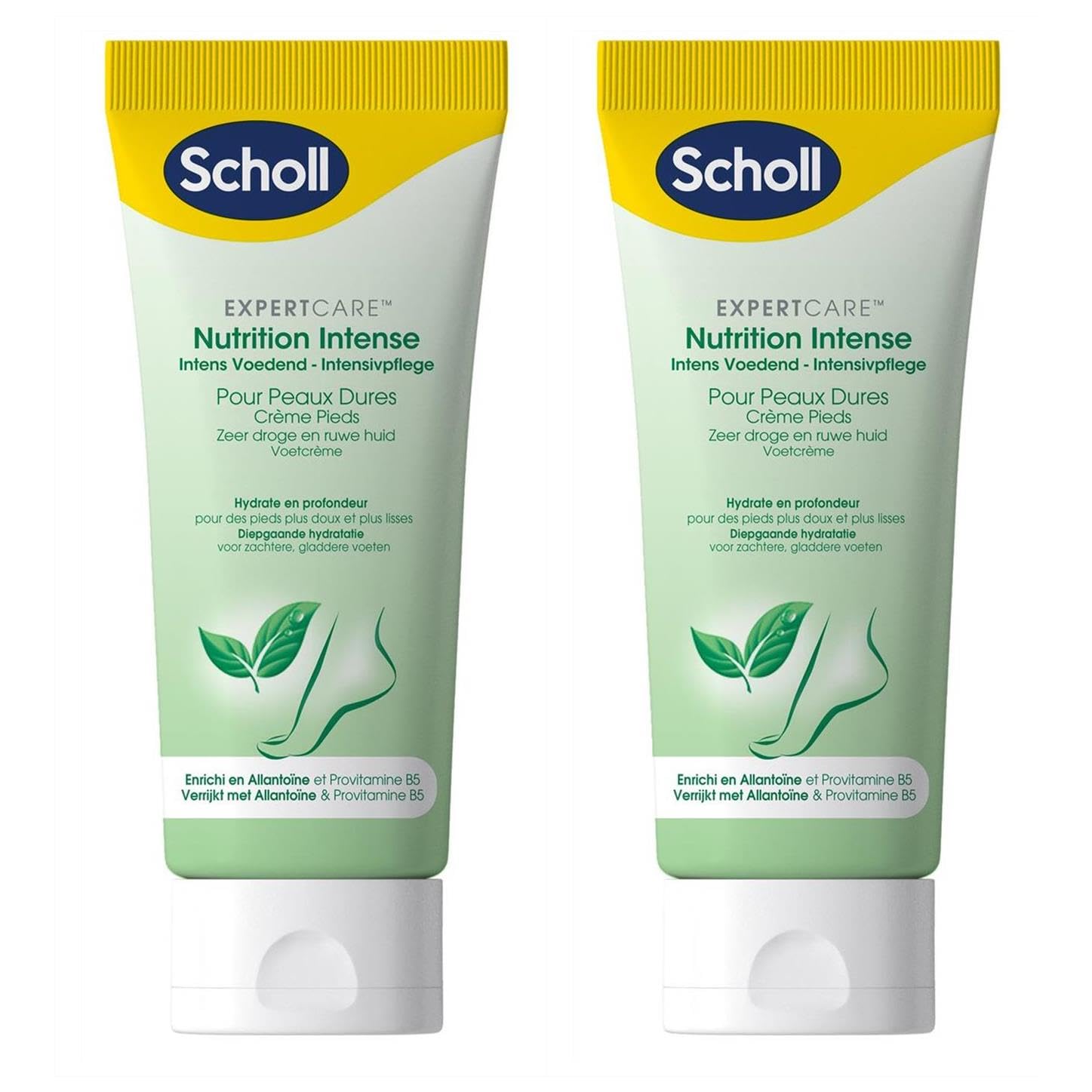 SCHOLL 2 cremas intensas Nutrition, piel muy seca, alantoína, 75 ml