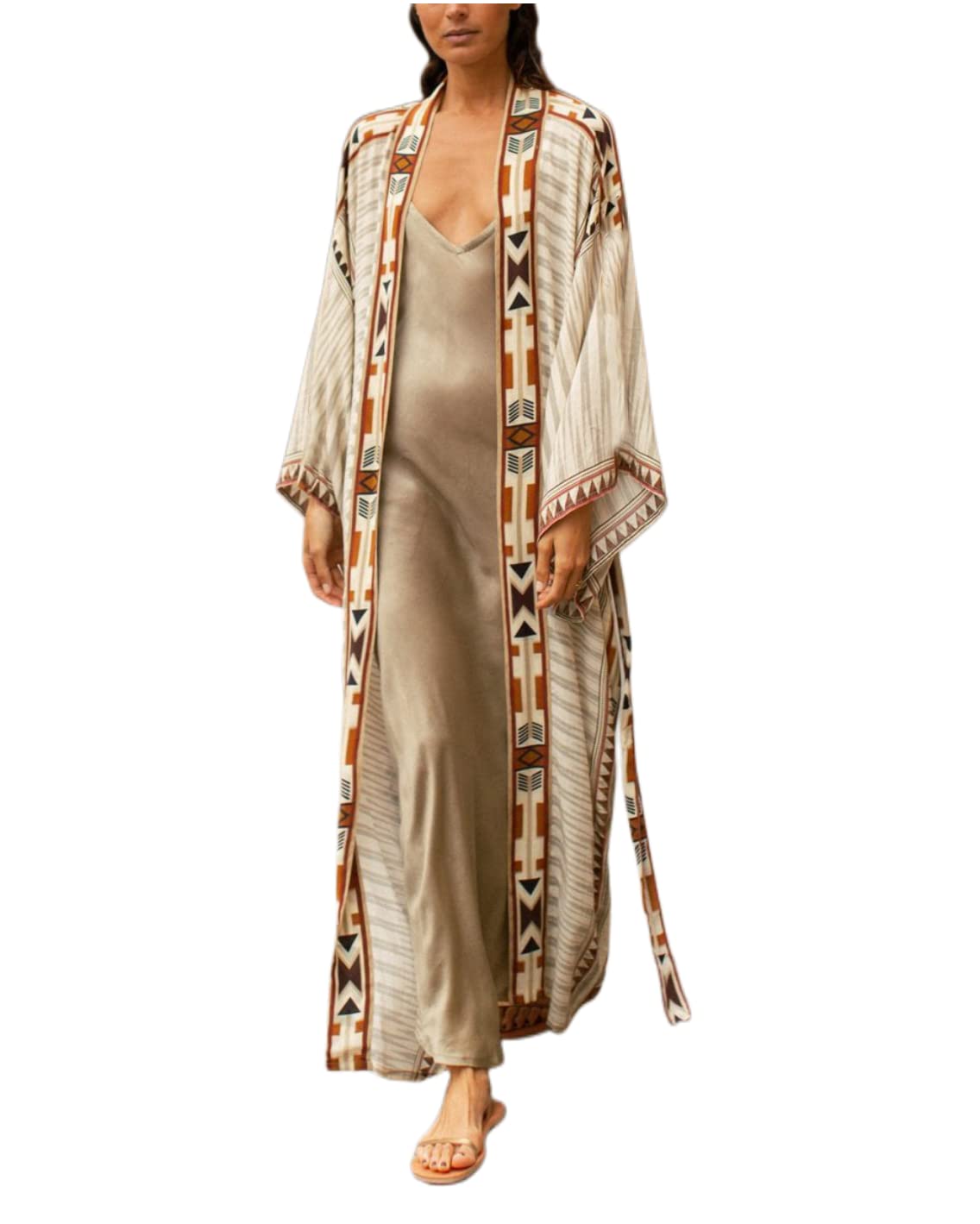 RANMEY Mujeres Vestido Túnica Cardigan Falda Larga Habitación Desgaste Vestido de noche Sunscreen Cuerpo Cubierta Cubierta Traje de baño Blusa de Playa Beach Resort