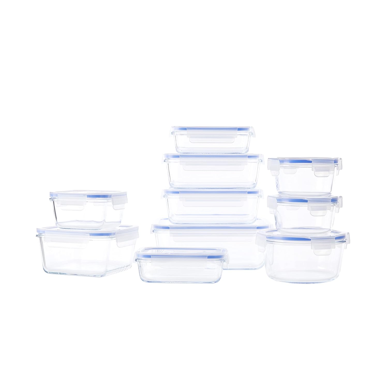 Buy AmazonBasics Glass Locking Food Storage containers ,10 Piece Set