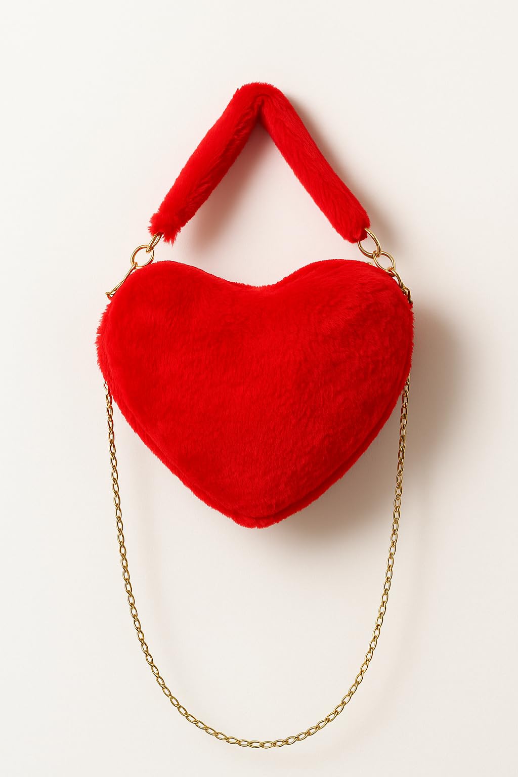 CULT FACTORY Pretty Baby Bag Love Shape Purse for Kids Girls Mini Hand Bag for Girls with Chain (Red) 4