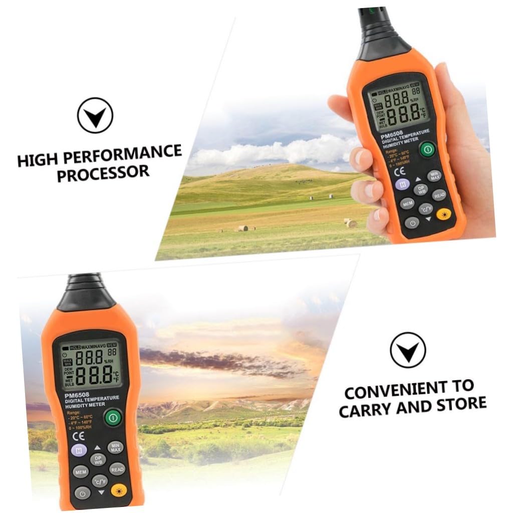 Medidor de Temperatura y Humedad Pm6508 de Mano sin Batería
