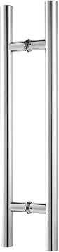 Togu TG-6012 450mm / 18 inch SUS 304 مقبض سحب باب من الفولاذ المقاوم للصدأ / مقبض باب طويل مع مواجهات تركيب صلبة ، يعمل كمقابض دفع / مقبض باب دش ، إنهاء الكروم المصقول