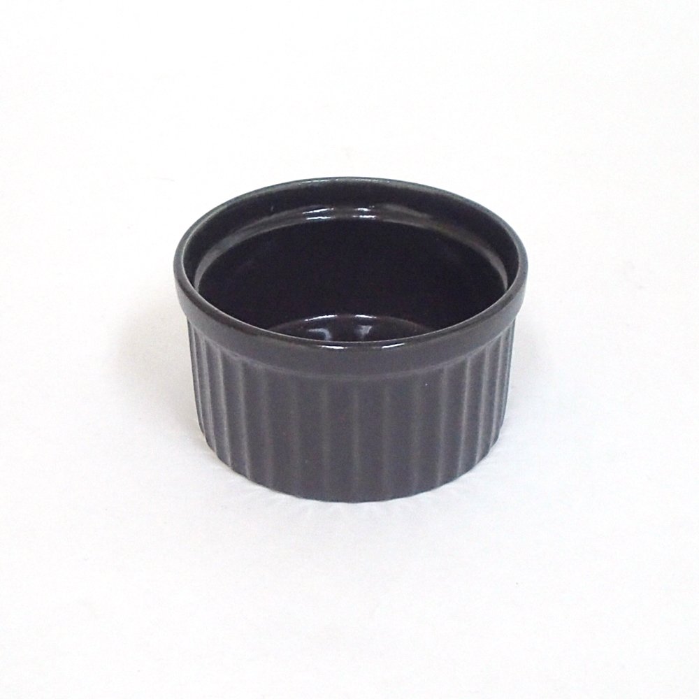 CUTIE DISHES BLACK SOUFFLE 6.8 CM  CHARGER INDUSTRIAL