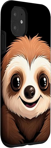 Miniatura 3 de Carcasa para iPhone 11 con cara de perezoso perezoso