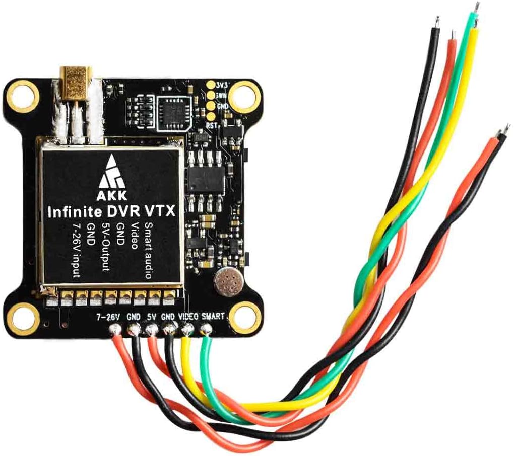 AKK Infinite DVR VTX 25mW/200mW/600mW/1000mW MMCX Transmitter Support OSD Configuring Upgraded Long Range Version
