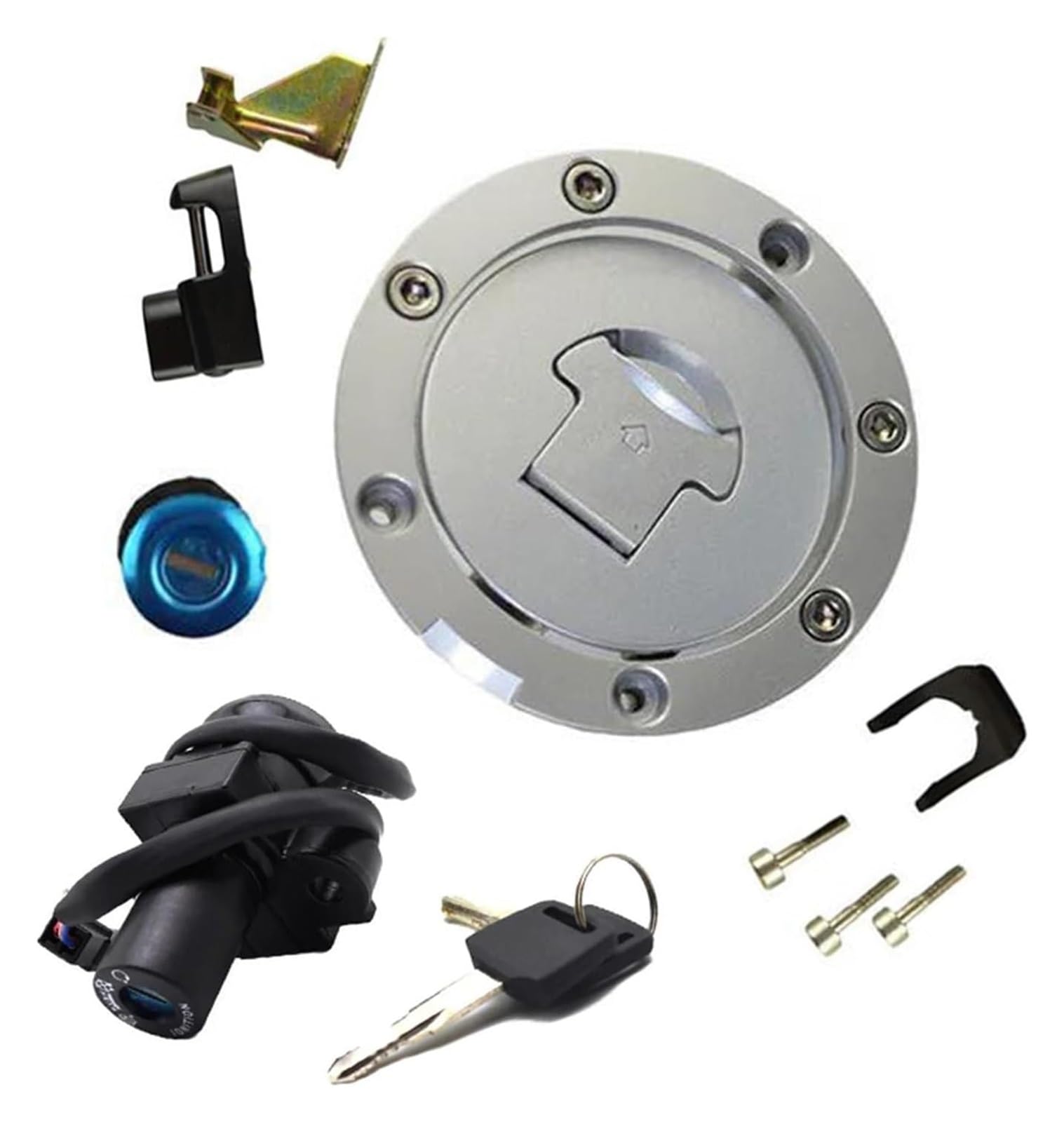 Llave contacto Moto Bloqueo Para CB1000 1993-1997 Para CB1300 1998-2002 Kit De Cerradura Llave Repuesto Llaves Tapa Tanque Combustible Motocicleta Interruptor Encendido