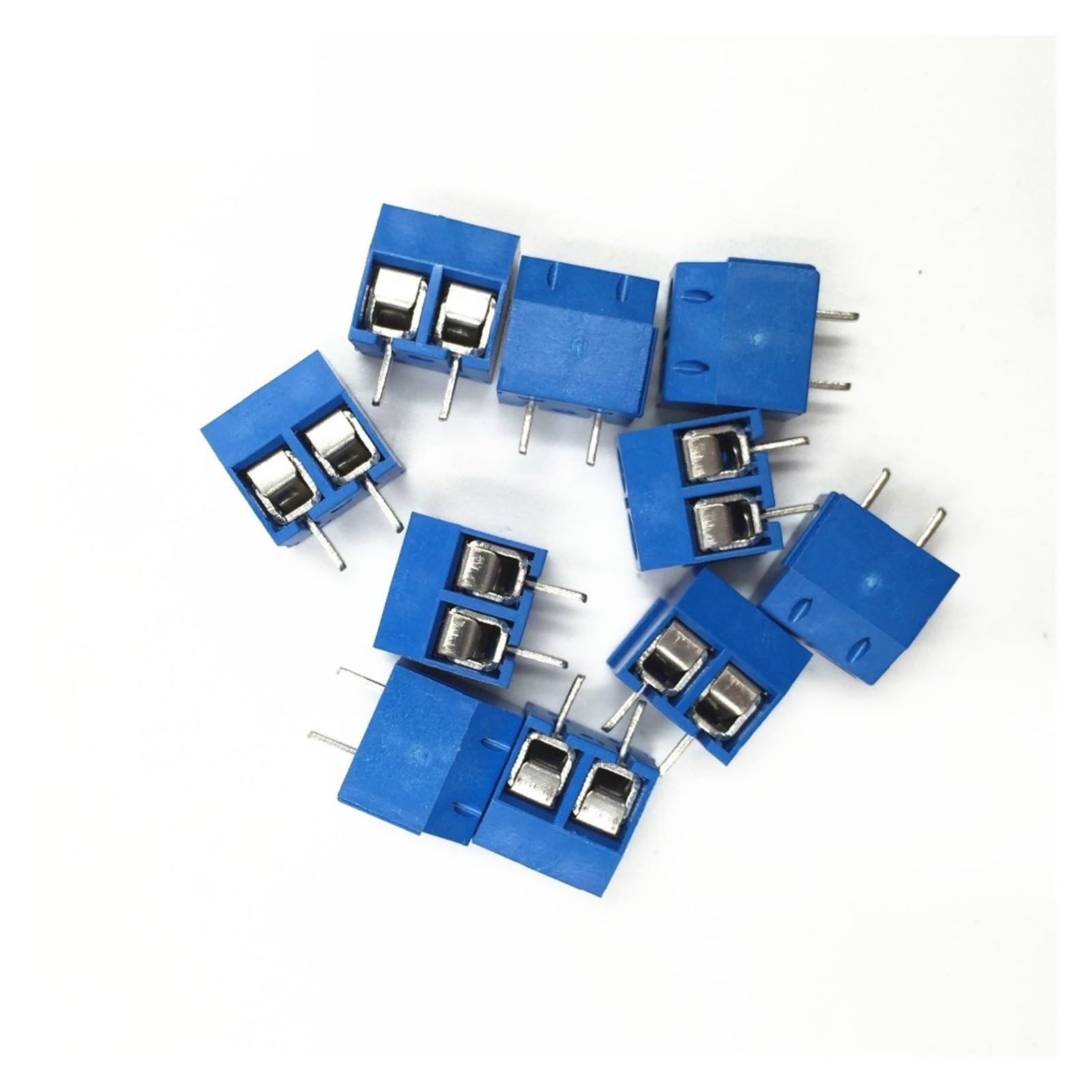 10Pcs/lot KF301-5.0-2P KF301-3P KF301-4P Pitch 5.0mm Straight Pin 2P 3P 4P Screw PCB Terminal Block Connector Blue Green(Blue 2P)