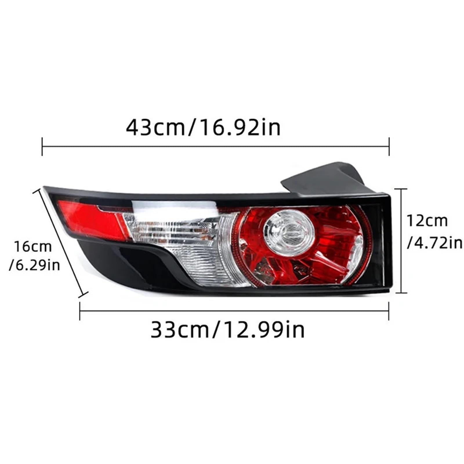 Lampa tylna zespolona Pasuje do Land Range Rover Evoque 2011-2015 Tylne światło samochodu Tylne światło Lampa LR058816 LR058817 tylne światła LED(Left)