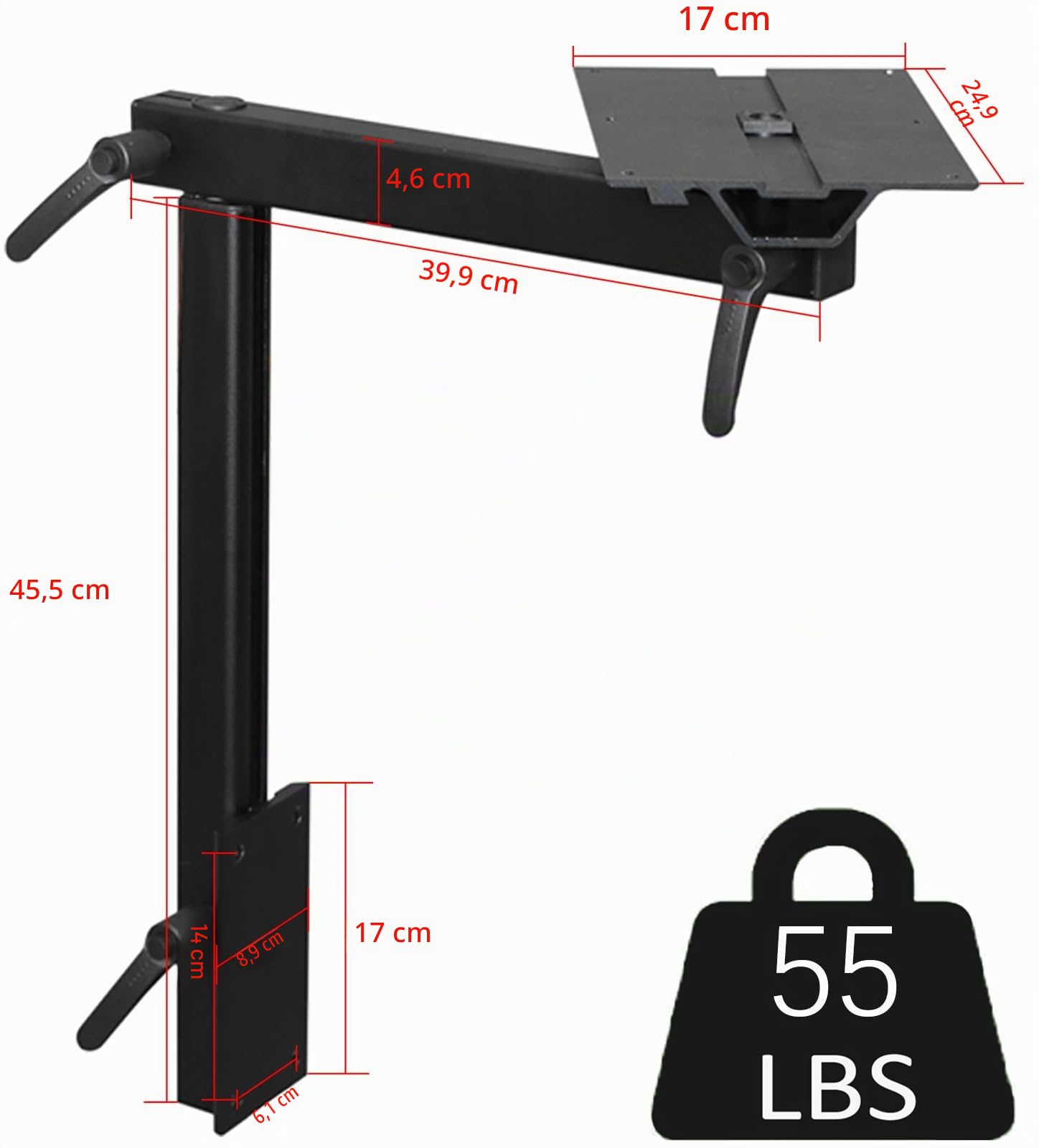 Pied de table de camping-car, pivote à 360 degrés, amovible, support de pied de table de camping-car en alliage d'aluminium premium, accessoires de camping-car réglables pour camping-car