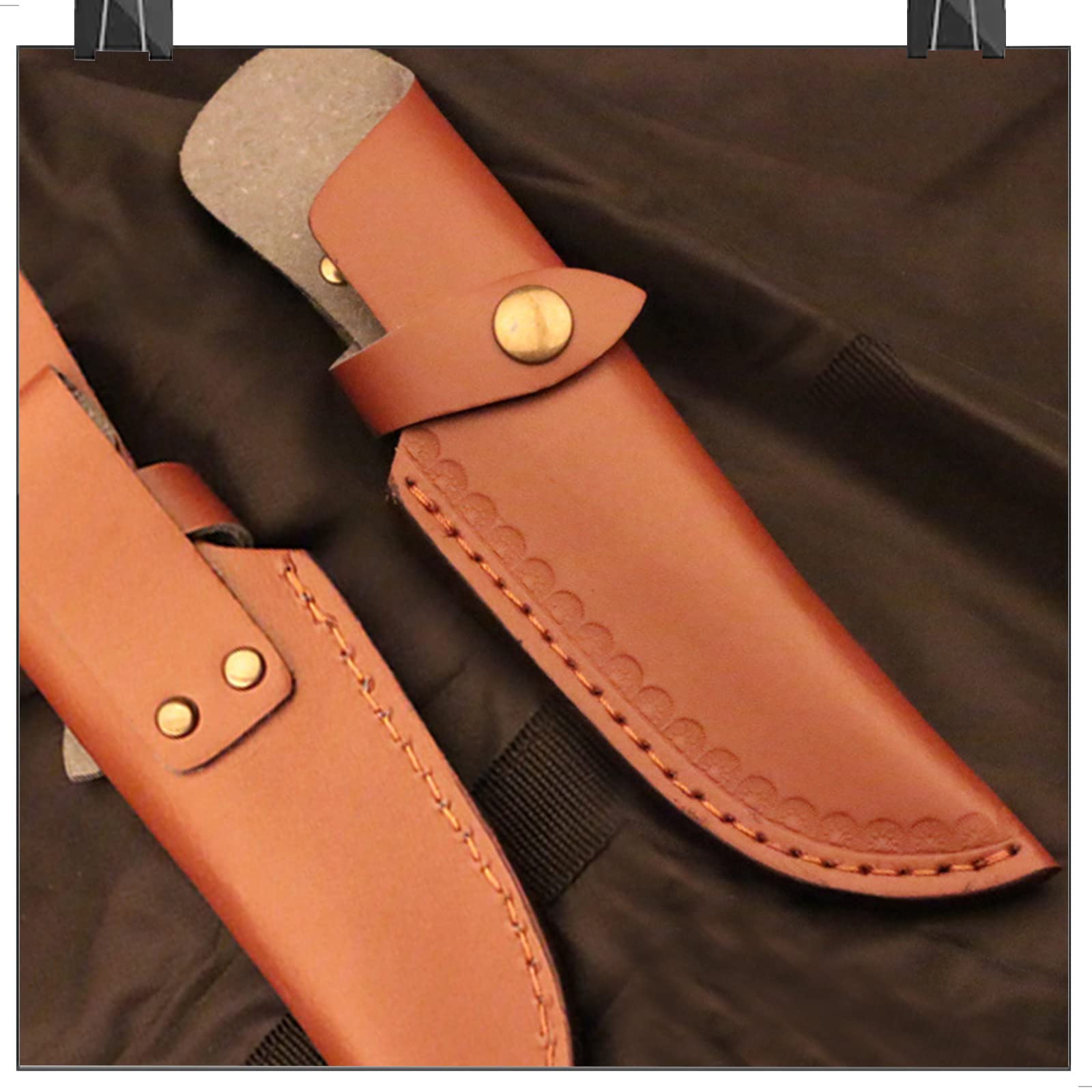 Fodero Per Coltelli In Pelle - Protezioni Custodia Tascabili Borsa D'Epoca Marrone Tirante Laterale Campeggio All'Aperto Protettore Di Portatile Cintura Pieghevole, 1 Pezzo