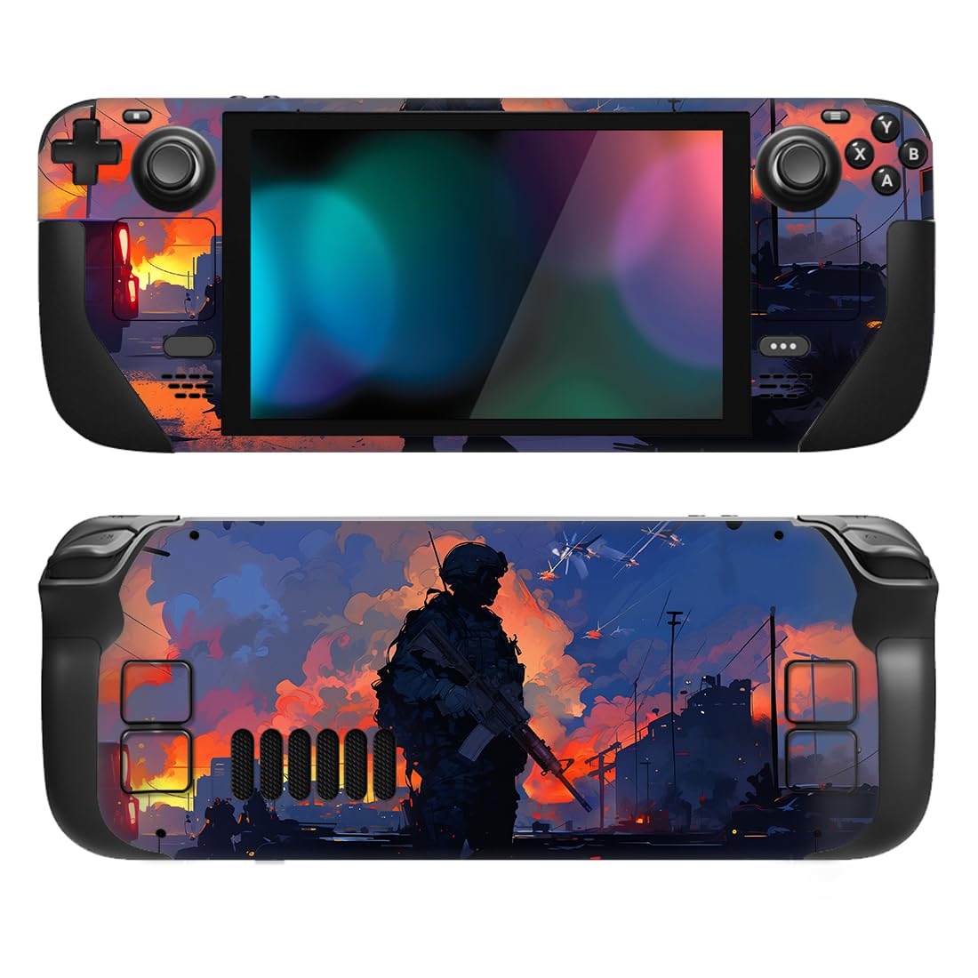 playvital Full Set Protective Skin Decal for Steam Deck LCD, Custom Stickers Vinyl Cover for Steam Deck OLED - Messy Code — view 10