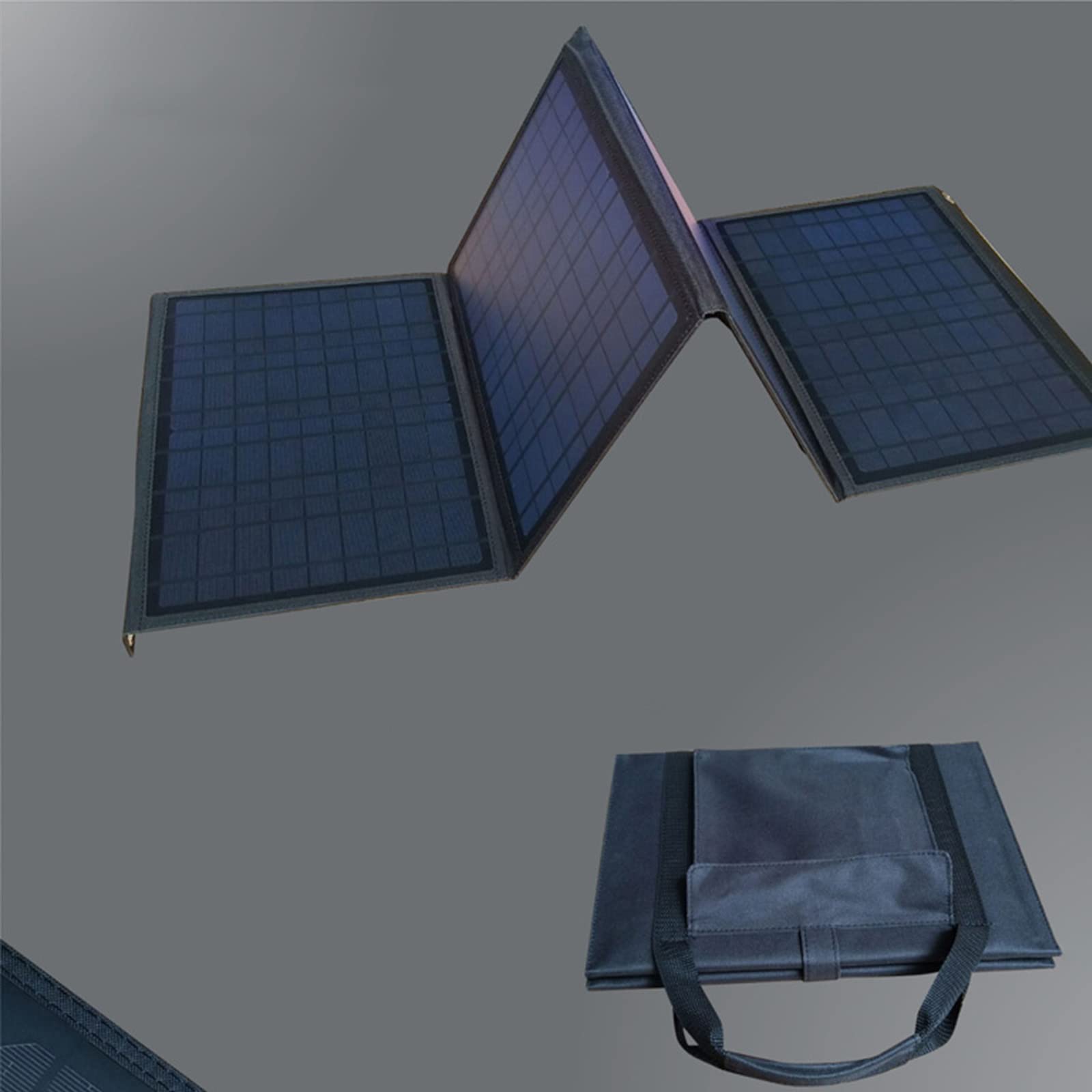 Pacchetto Scheda di Ricarica Pieghevole Solare per Auto 40W Alimentatore Esterno per Telefono Cellulare Ricarica di Emergenza Scheda di Ricarica Fotovoltaica da Campeggio Portatile
