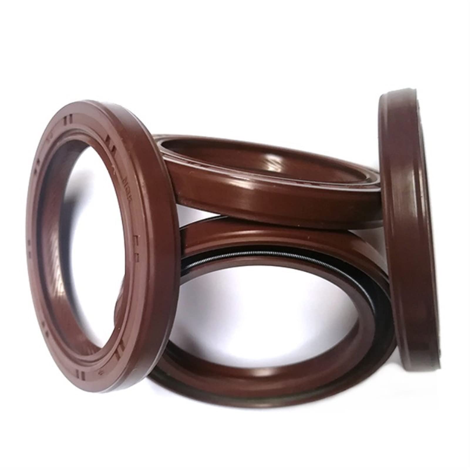 Gasket Rotating 2Pcs FKM Framework Oil Seal, Inner Diameter 15/16/17/18/19mm,OD 21-47mm Thickness 4-10mm Fluoro Rubber Gasket Rings Seal Resistant(Size:16X32X10)