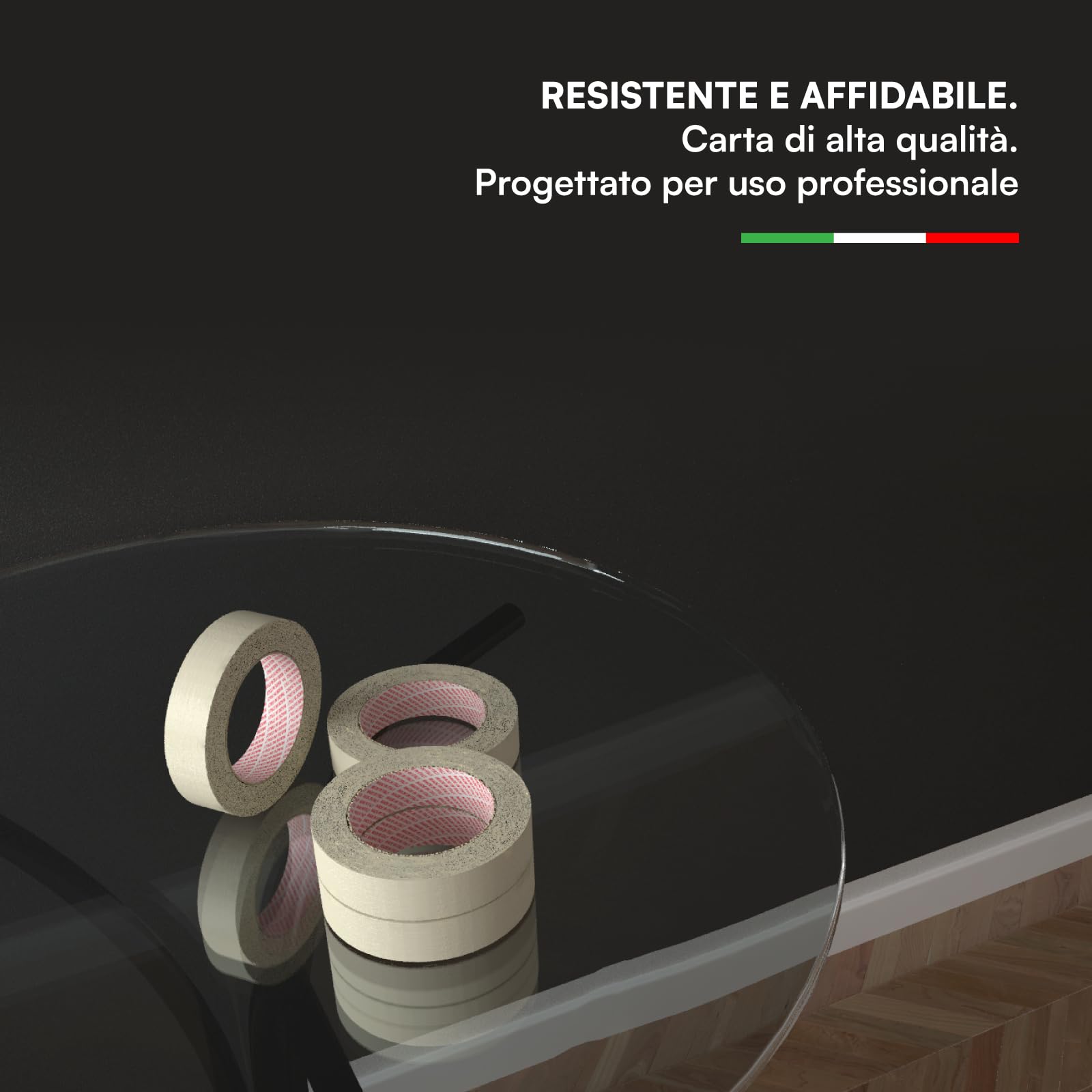 DNK TRADE Nastro di Carta - 72 Rotoli per Imbiancatura 25x50 mt - Gommata Professionale per Mascheratura (25x50)