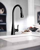 Vista 2 de Moen Sinema Matte Black Smart Faucet Touchless Pull-Down Sprayer Kitchen Faucet with Voice and Motion Control, S7235EV2BL