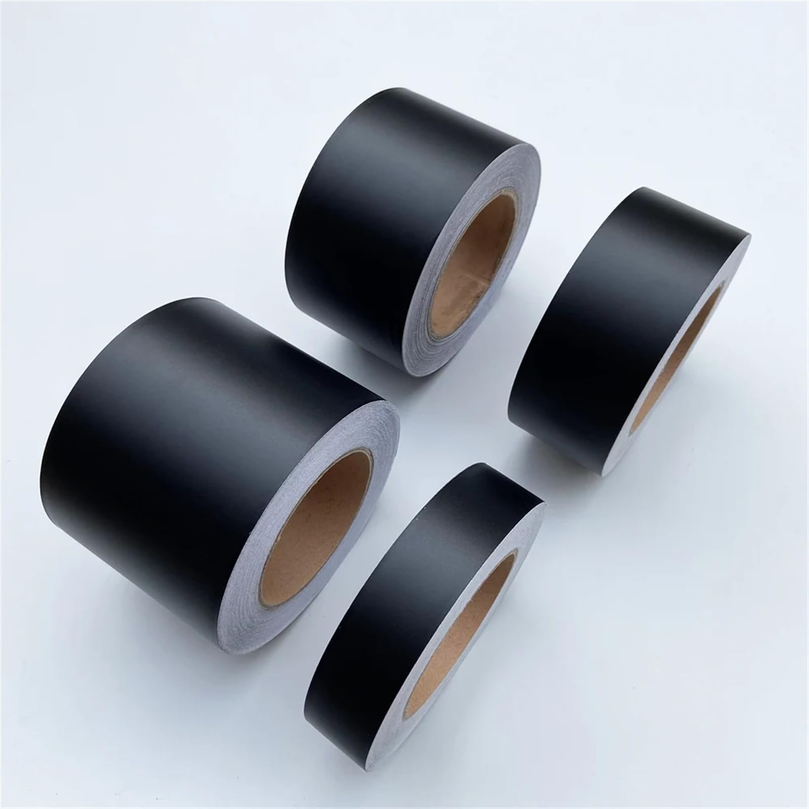 Auto Schutz Carbon Folie, 3/5/7/10CM Matte Black Vinyl Streifen Wrap Film USO apto para Fenster Trim USO apto para Auto Tür Säule haube Dach 4 stücke(10X1000 cm)