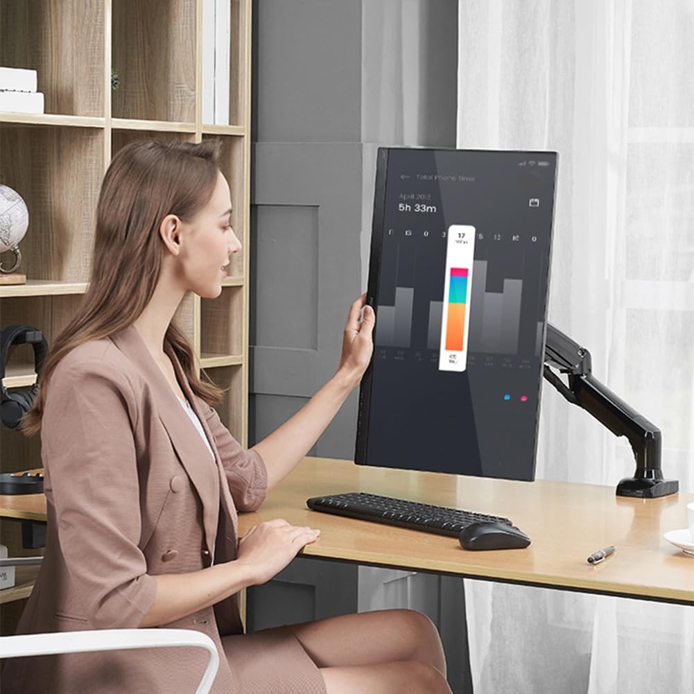Brazo de Resorte para Monitor de Escritorio F80, Soporte para Monitor LCD/LED de 17 A 32 Pulgadas, Brazo de Montaje con Movimiento Completo, Capacidad de Carga de 2 A 9 Kg.
