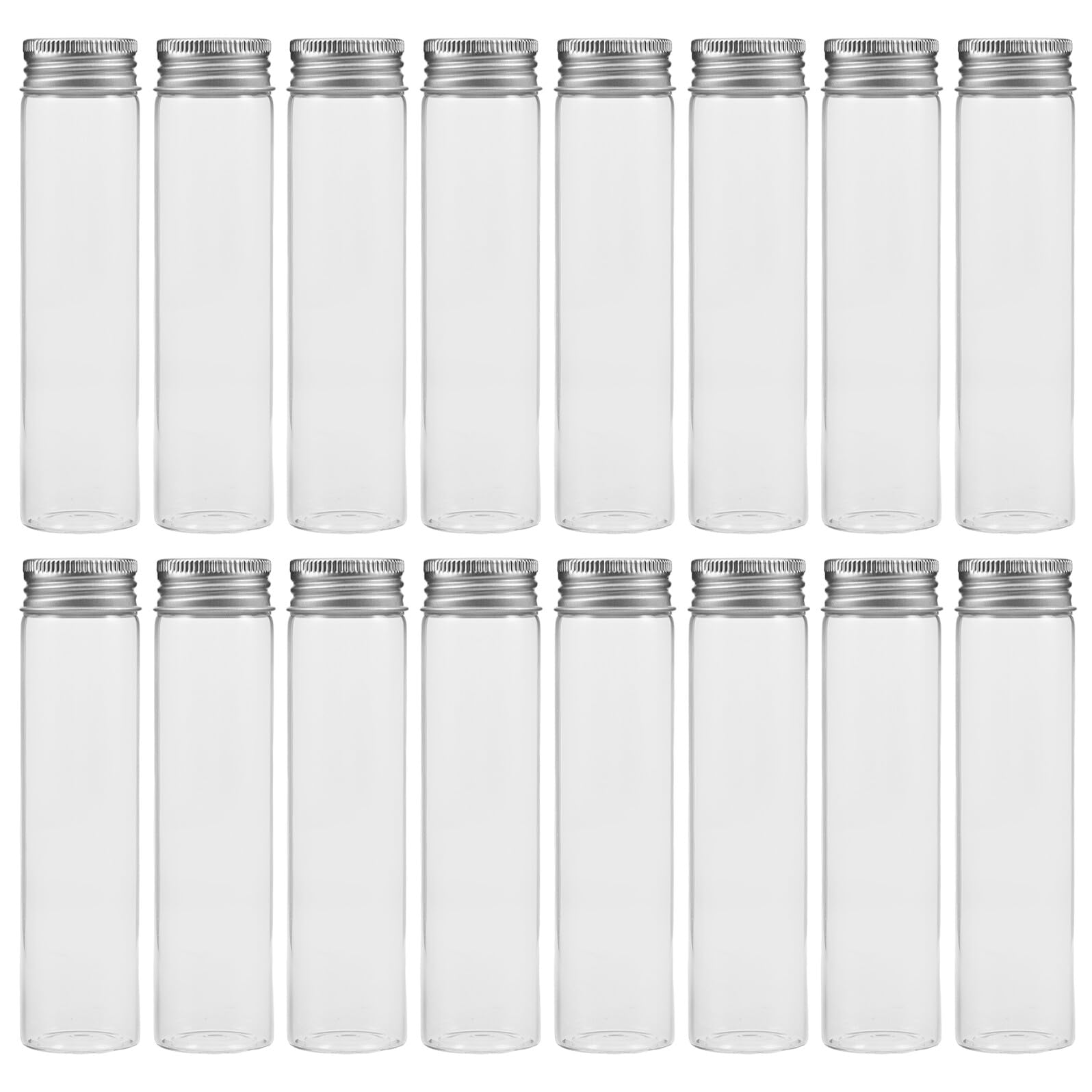 30 Unidades Frascos de Vidrio con Tapa de Rosca Tubos de Ensayo Transparentes de Envases Cilíndricos con Sello Frascos Portátiles para Almacenamiento de Joyas Polvos y Líquidos