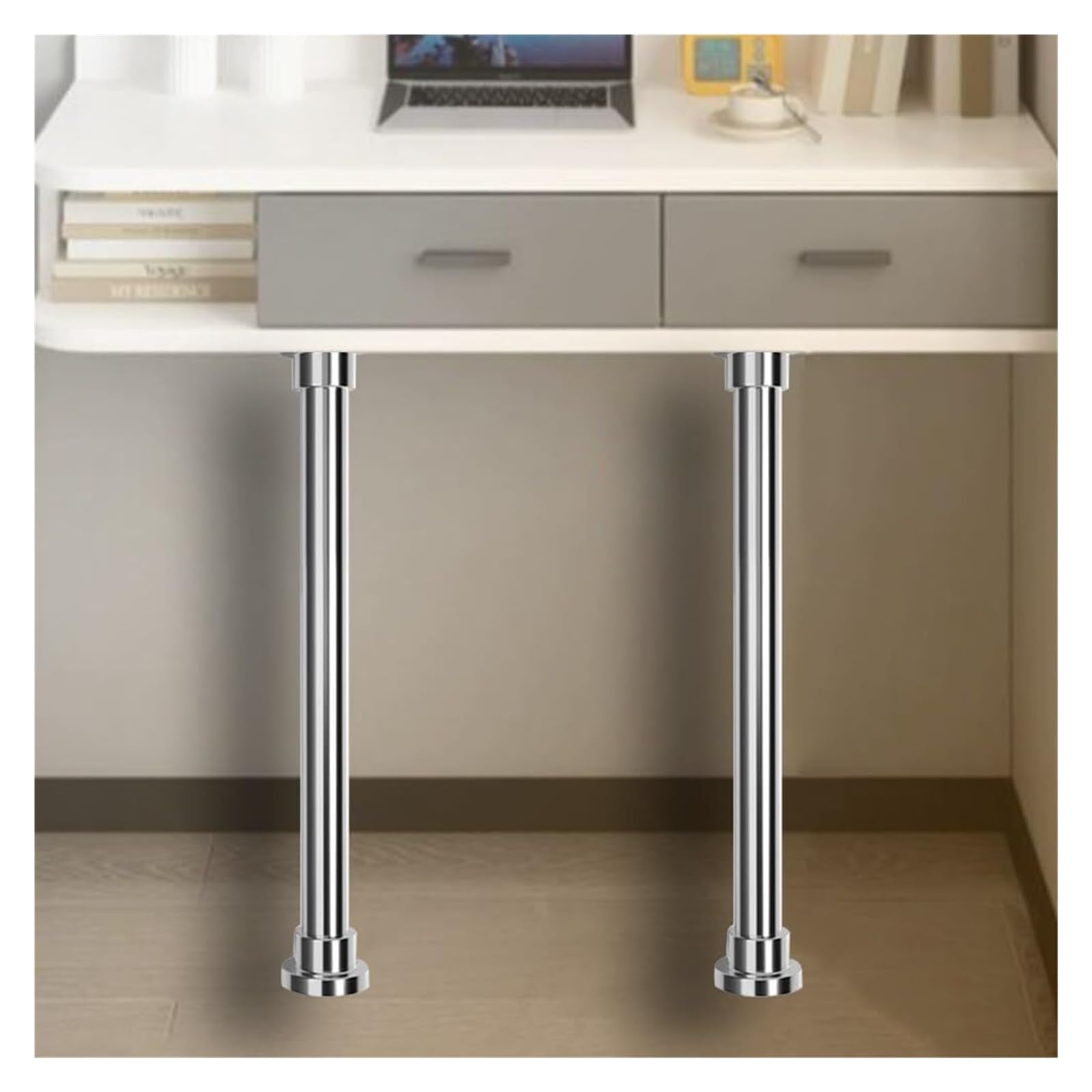 Zxgrfdefa One Color Sink Support Legs, 2 Pcs Drill Free Undermount Basin Bracketsstainless Steel Support Legs Jack For Cabinet Furniture Table Curtain(Height 35 55Cm)