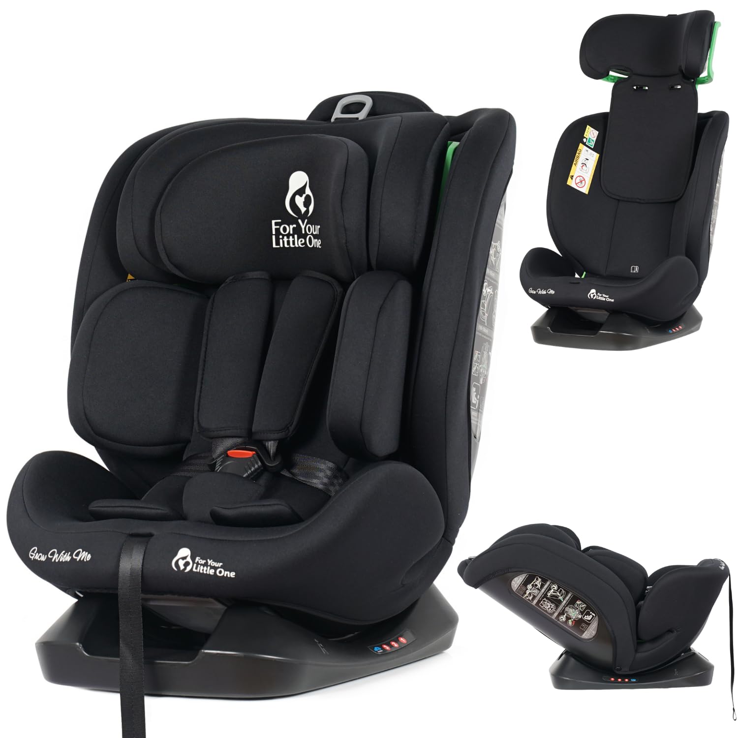 For Your Little One GrowWithMe 0/1/2/3 i-Size Car Seat (Birth-12 Years) (Black)