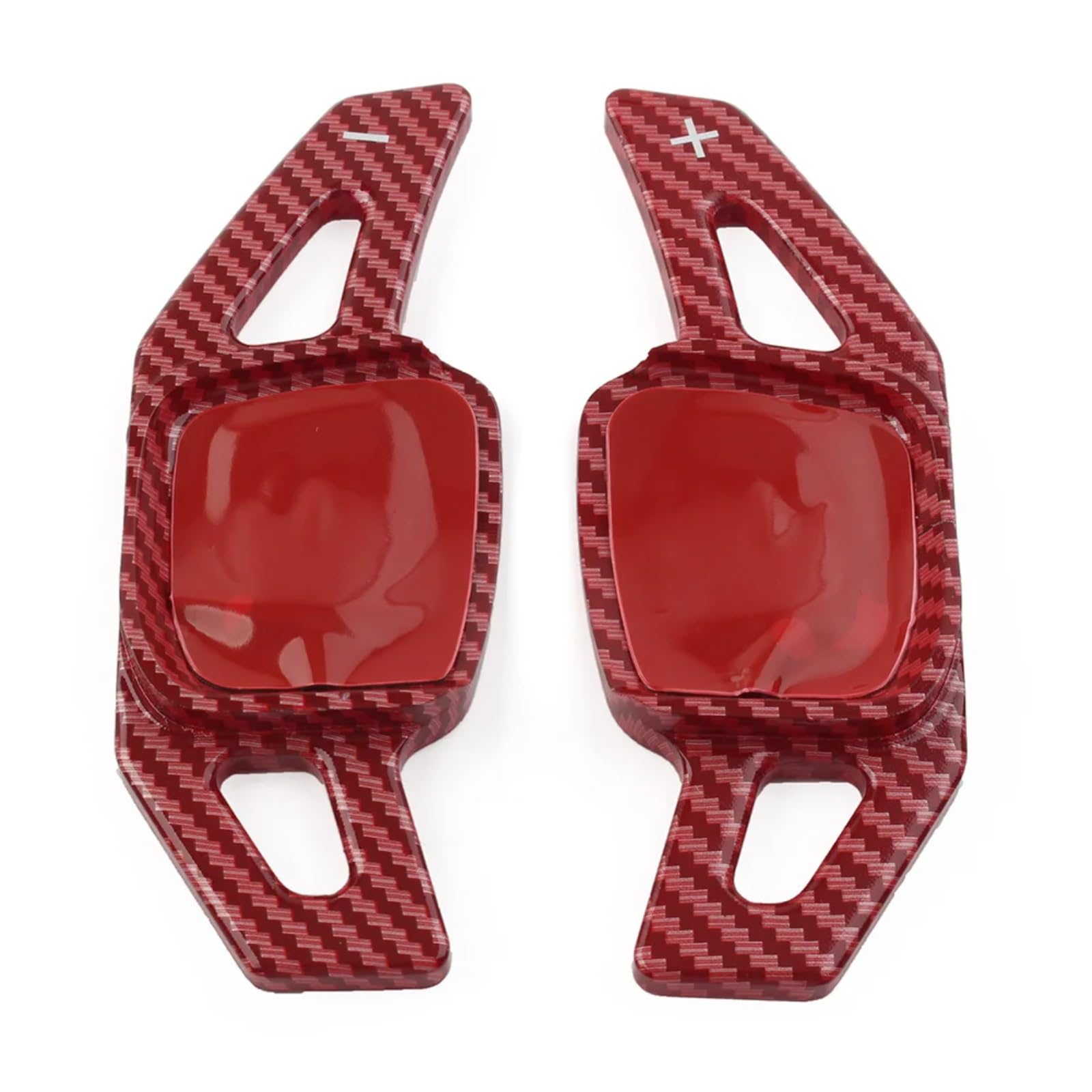 YMNHBIK Gear Shift Paddles Compatible with VW for Touareg 2019-2022 for Passat 2018-2022 for Sharan 2018-2020 Carbon Fiber Car Steering Wheel Paddle Shifter Extension(Red)