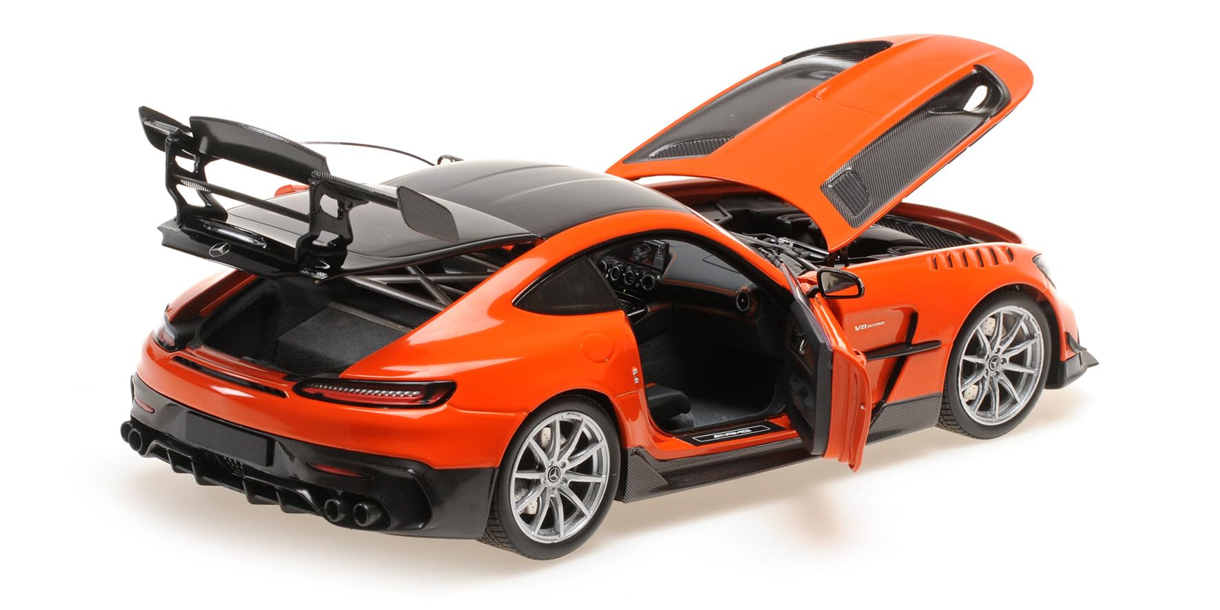 Minichamps 110032024 - Mercede. A-M-G GT Black Series Orange with Silver Wheels 2021 - maßstab 1/18 - Modellauto