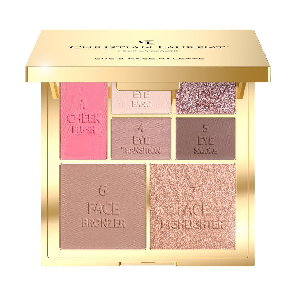 Christian Laurent Pour La Beauté - Multifunctional Face Contour and Eye Makeup Palette Nude for All Skin Types