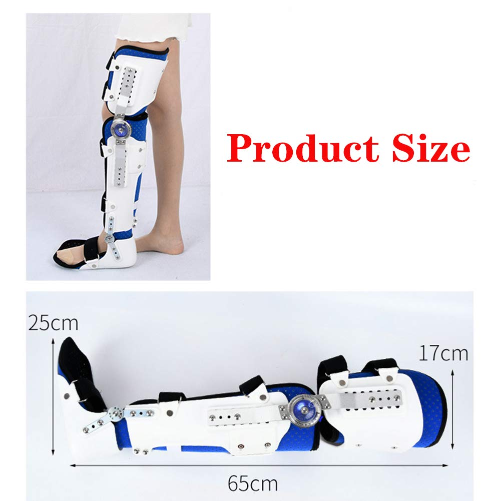 Ortopedyczny Stabilizator Kolana Z Podpórką Na Stopę Dla Dorosłych, Teleskopowy Stabilizator Kolana Z Podpórką Na Stopę, Nogi Można Zginać Pod Kątem 0° ~ 120°, Rozróżnia Lewą I Pr,Black